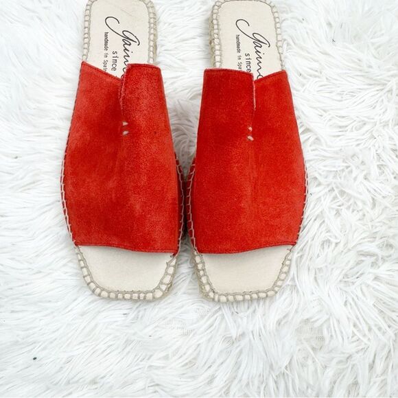 Gianno Suede Espadrilles Flat Slide Sandals - Picture 2 of 8